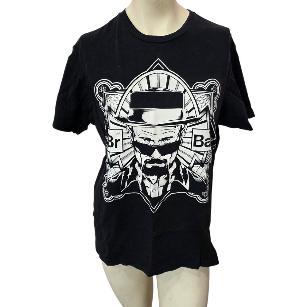 Breaking Bad Heisenberg Walter White Shirt Mens M Black Graphic Tee 2012 TV Show